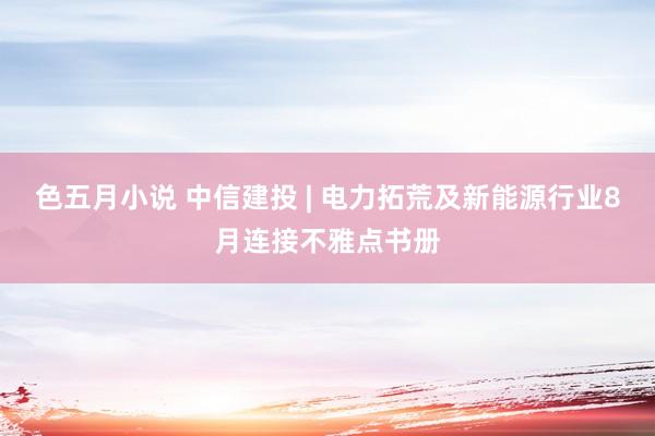 色五月小说 中信建投 | 电力拓荒及新能源行业8月连接不雅点书册