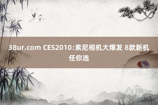 38ur.com CES2010:索尼相机大爆发 8款新机任你选