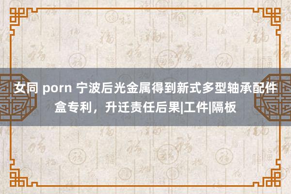 女同 porn 宁波后光金属得到新式多型轴承配件盒专利，升迁