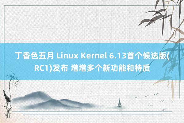 丁香色五月 Linux Kernel 6.13首个候选版(RC1)发布 增增多个新功能和特质