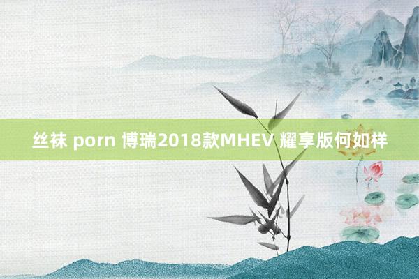 丝袜 porn 博瑞2018款MHEV 耀享版何如样