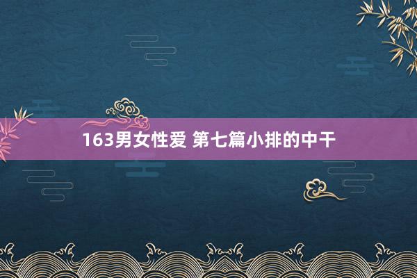 163男女性爱 第七篇　小排的中干